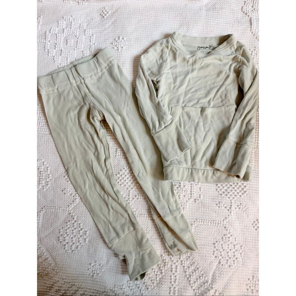 Goumi Kids 2T Bamboo Pajama Set Sage Green